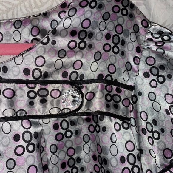 MOTHERHOOD MATERNITY SATIN grey-pink top Sz M - Picture 3 of 8